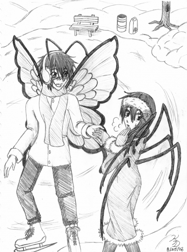 Commission For Toyo-Mr. Butterfly & Ms. Spider