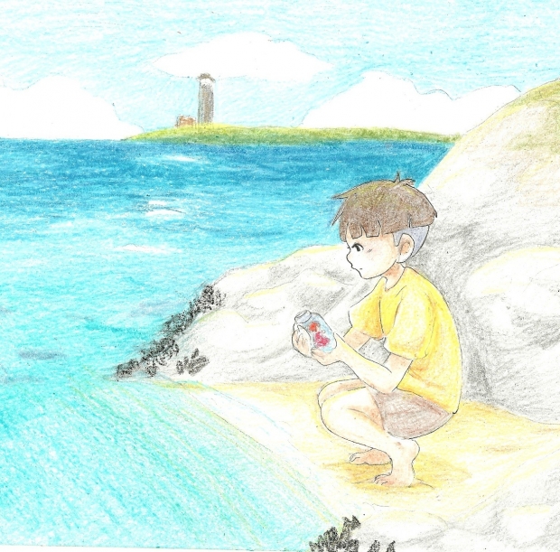 Ponyo in crayon