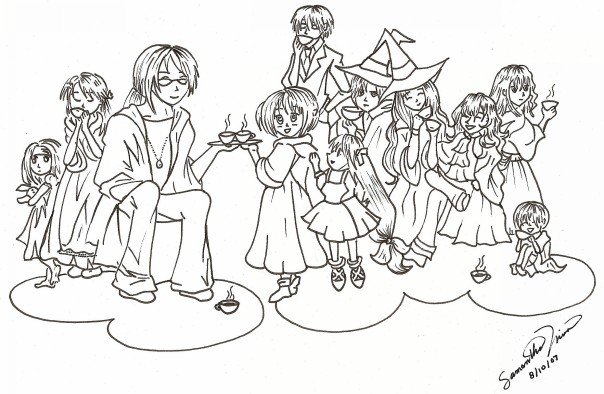 Hibiki's Magic (uncolored)