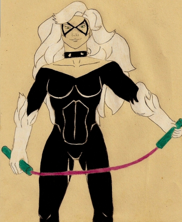 Black Cat with Nunchucks
