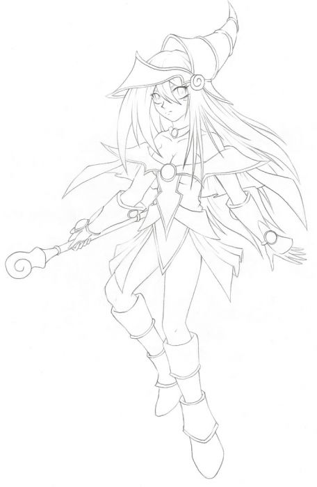 New Dark Magician Girl Lineart