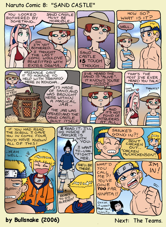funny naruto comics. Naruto Comic 8: Sand Castle