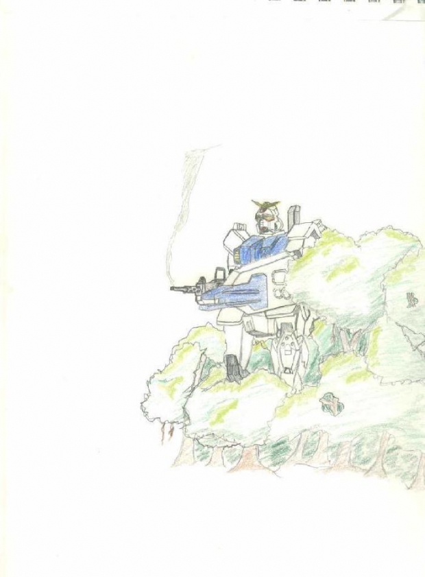 Gundam In The Trees