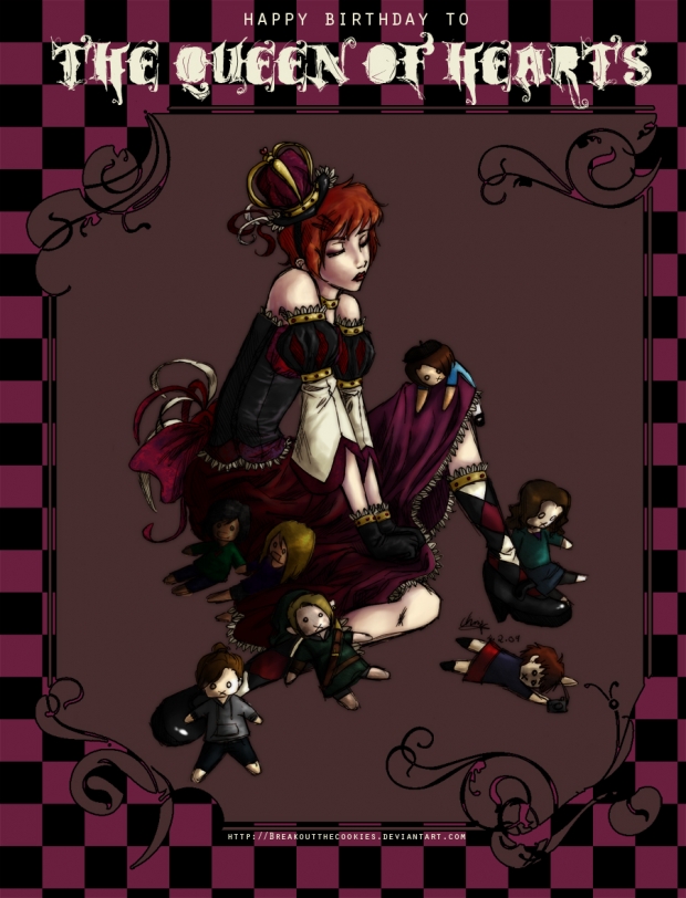 Queen of Hearts Coloured