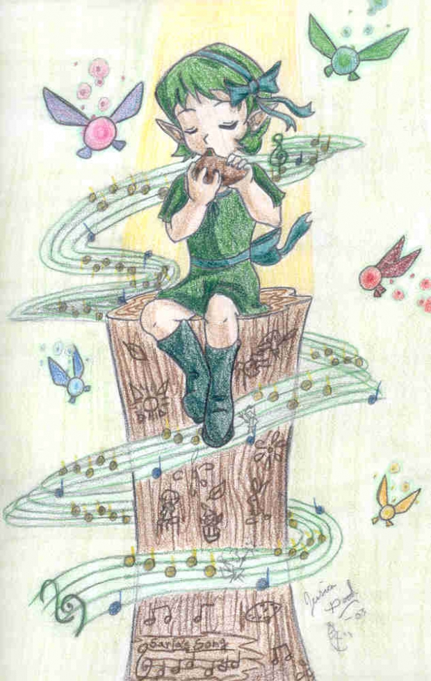Saria Playing the Ocarina