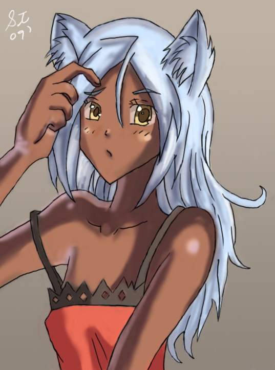 anime wolf girl with white hair. Wolf girl proves even though