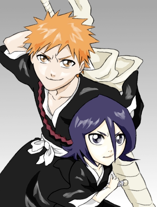 Ichigo and Rukia chibi