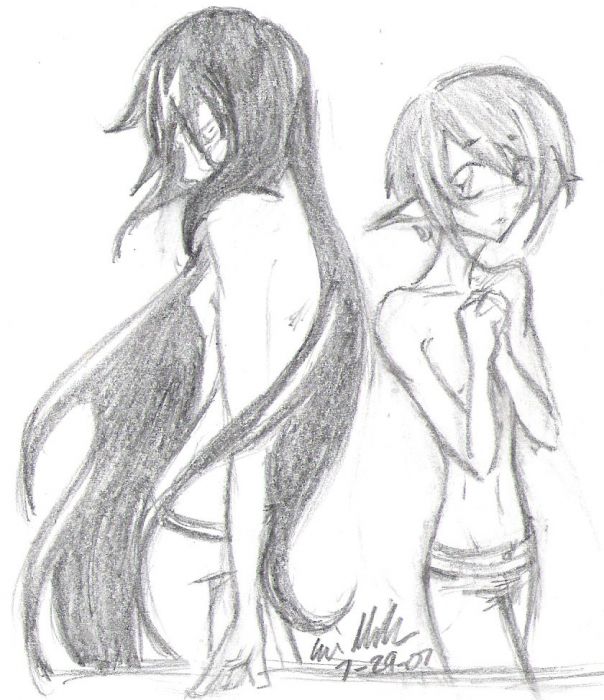 Nanashi And Takuya Sketch