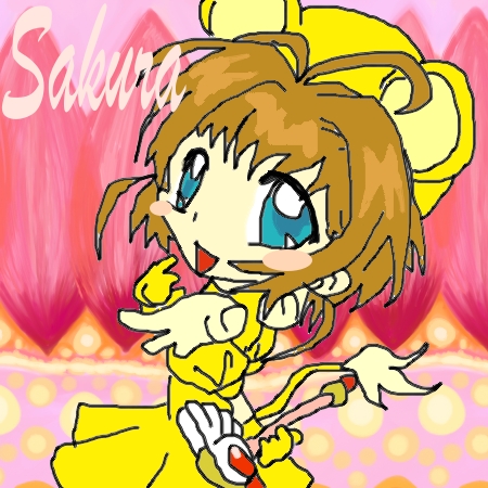 Here's a chibi Sakura I drew in a sort of Kero outfit