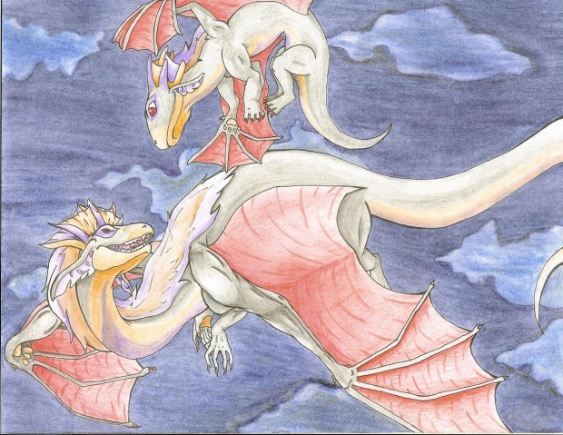 nightmare dragon and hatchling