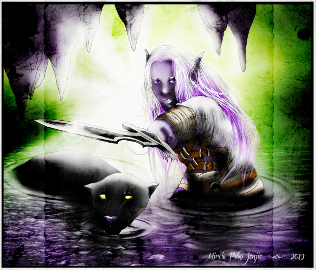 Drizzt Do'Urden and Guenhwyva