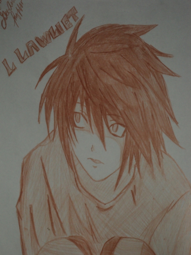 L sketch: brown