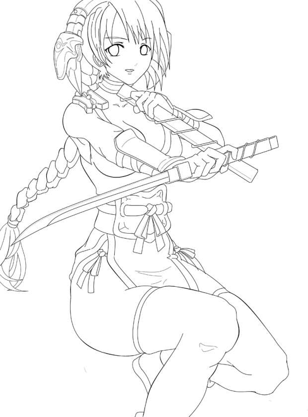 Misha, Kunoichi lineart