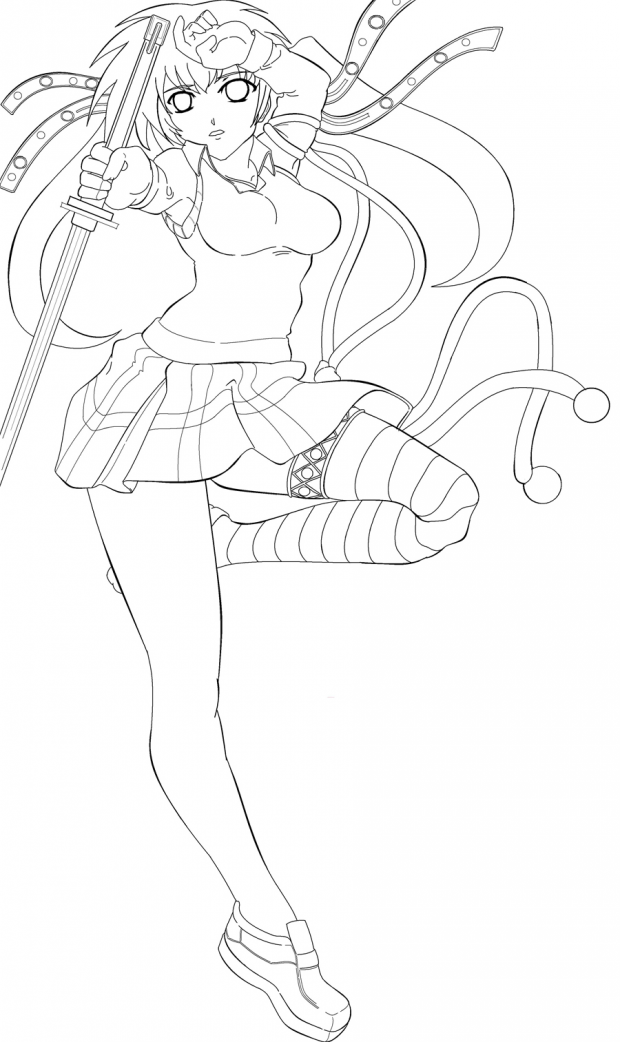 Tia redbloom lineart