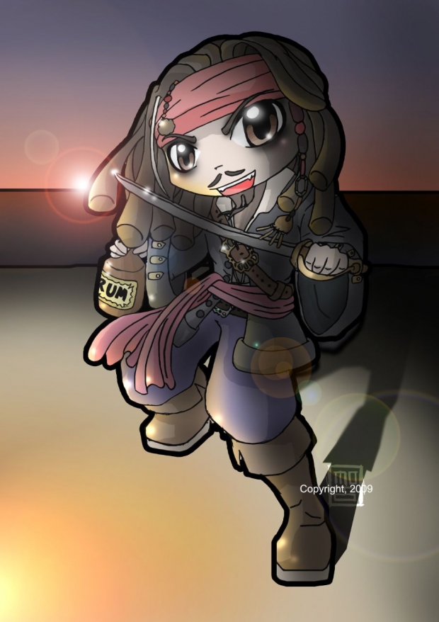 Chibi jack sparrow!