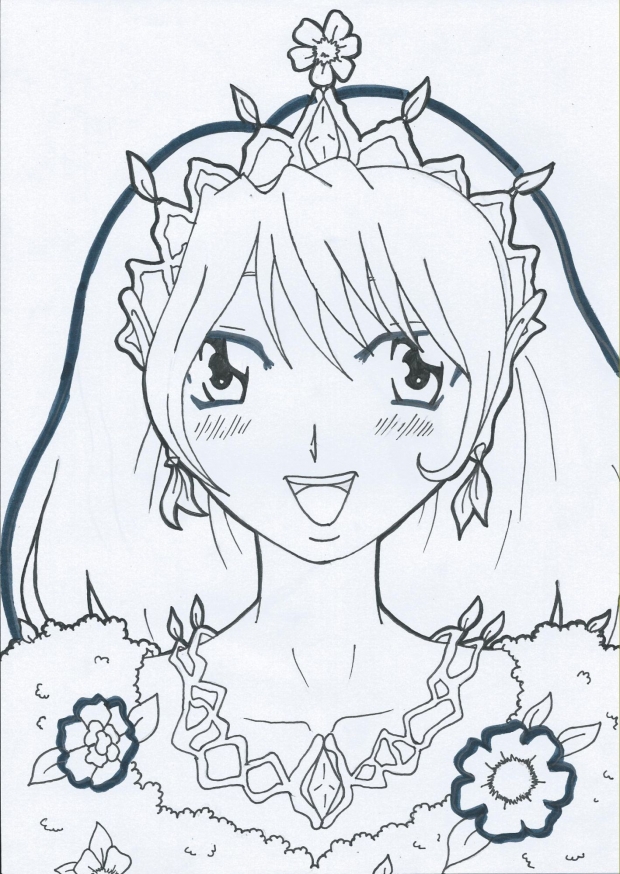 Queen fairy (line-art)