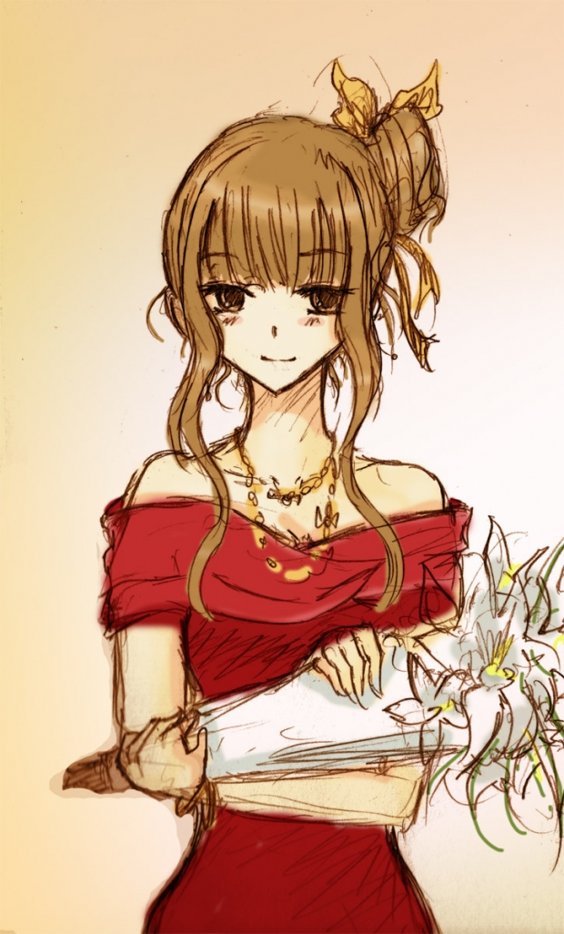 Megumi In her attire