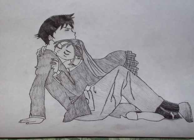 Moka Akashiya and Tsukune Aono
