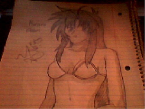Kaname Chidori in Pencil, over with pen