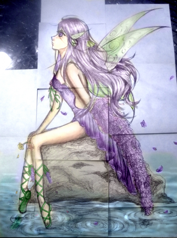 Dripping petals (colored)