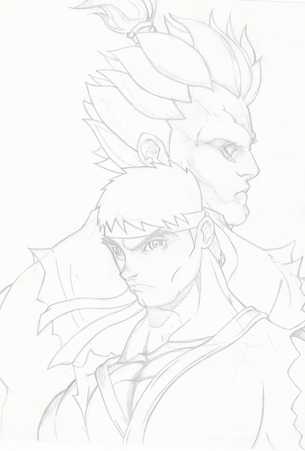 Ryu and Akuma