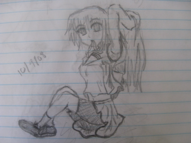 tying her hair...=^^=