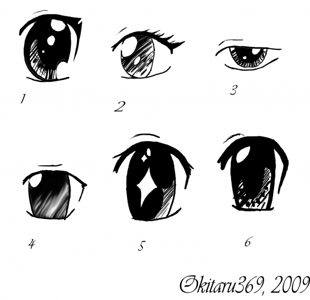 6 Easy Ways I Draw Eyes by Okitaru