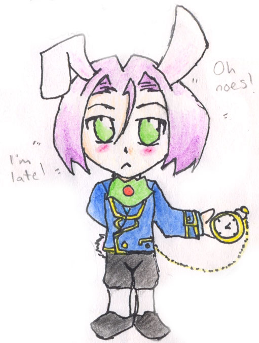 James as white rabbit