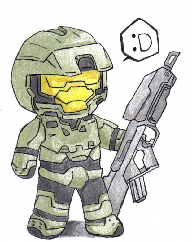 Class doodle: Mini master chief