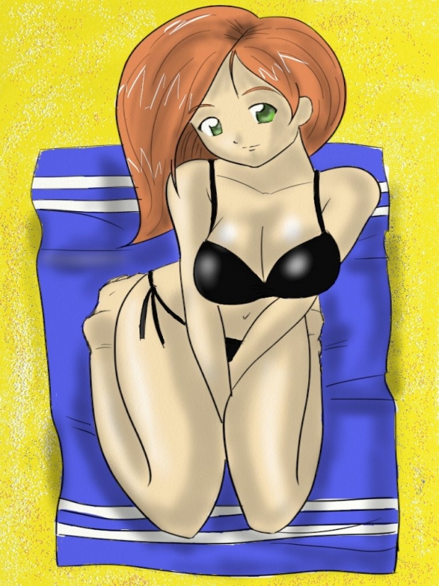 kim at the beach