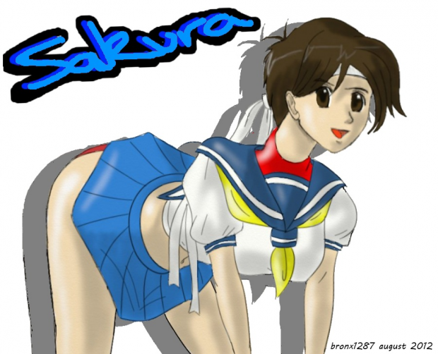 Sakura sexy pose