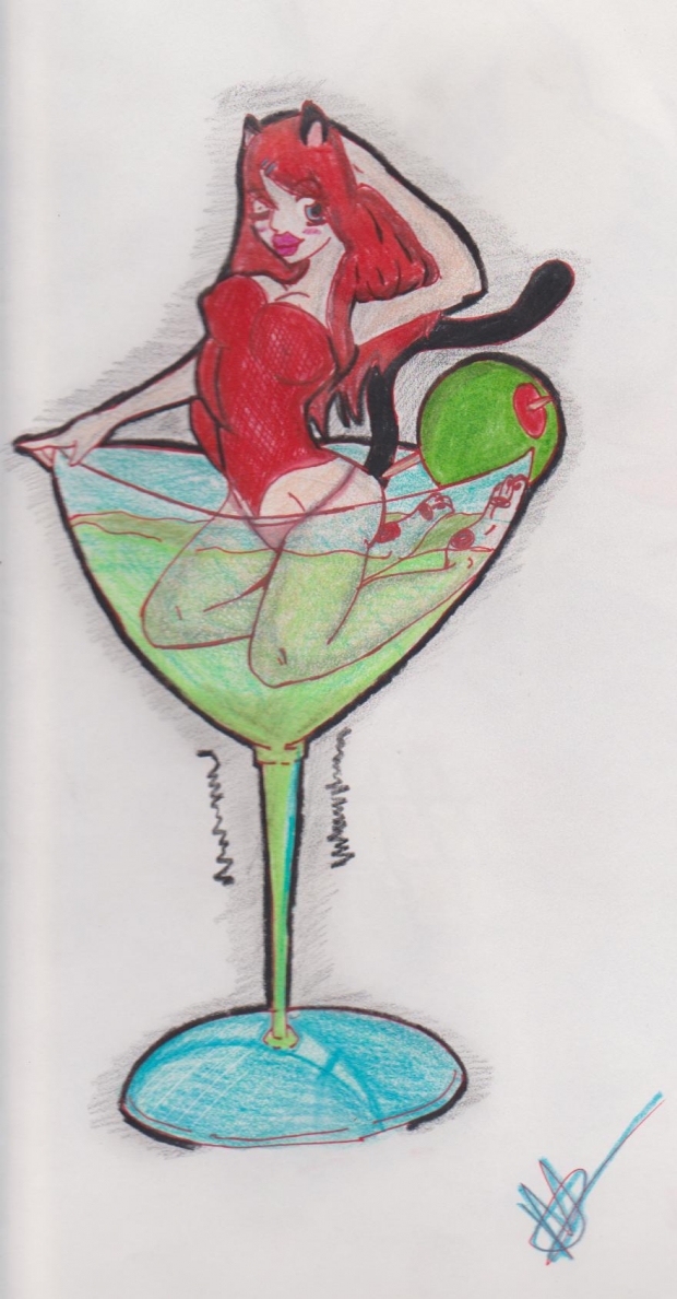the wine glass girl