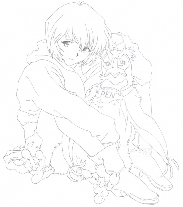 Rei and Pen Pen