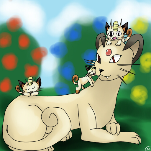Persian and Kitten Meowths