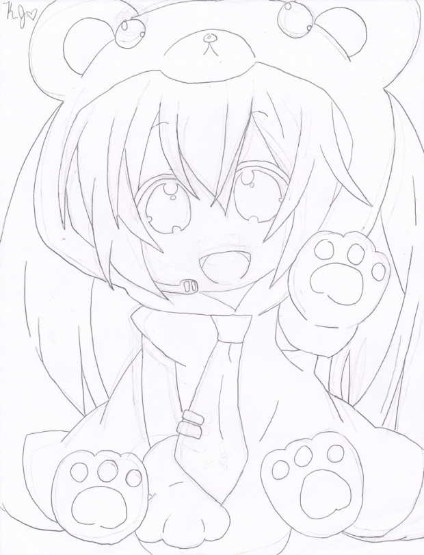 Polar Bear Miku Lineart