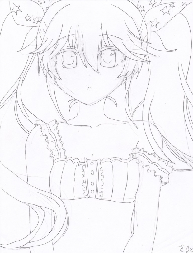 Hatsune Miku Lineart