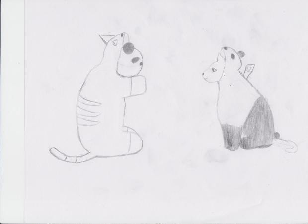 Cat in a Panda suit and vice versa