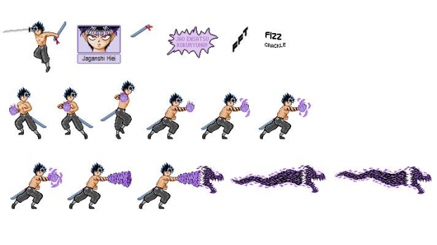 Hiei sprite sheet