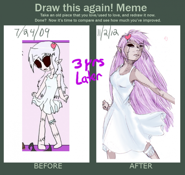 200th Fanart! Before and After meme
