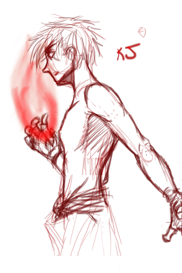 Jack Blaze Sketch (Hehehe, muscles)