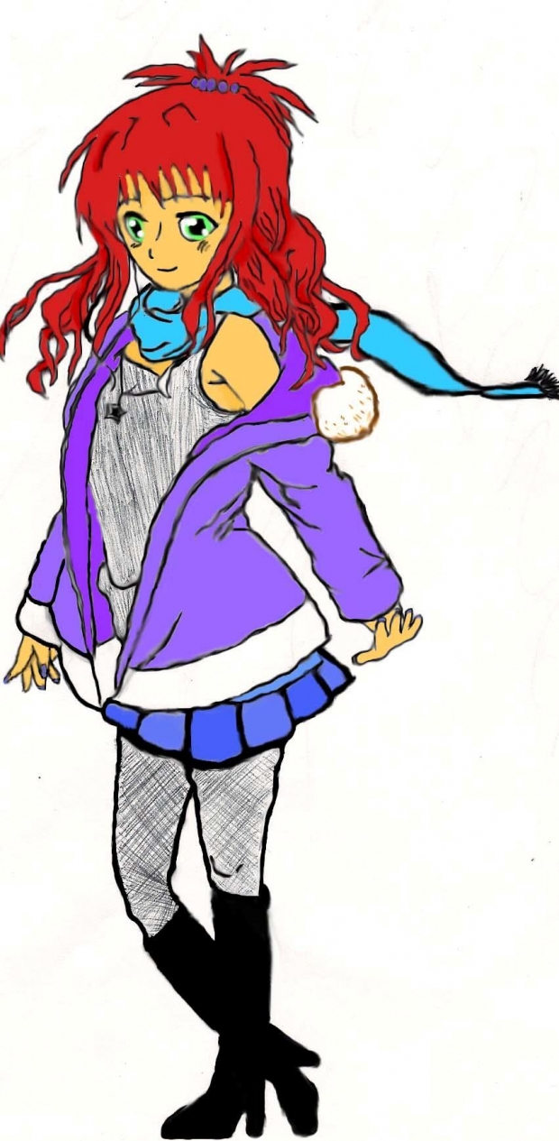 winter outfit after photoshop