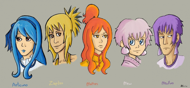 Generation 1 Gijinka - Legendaries