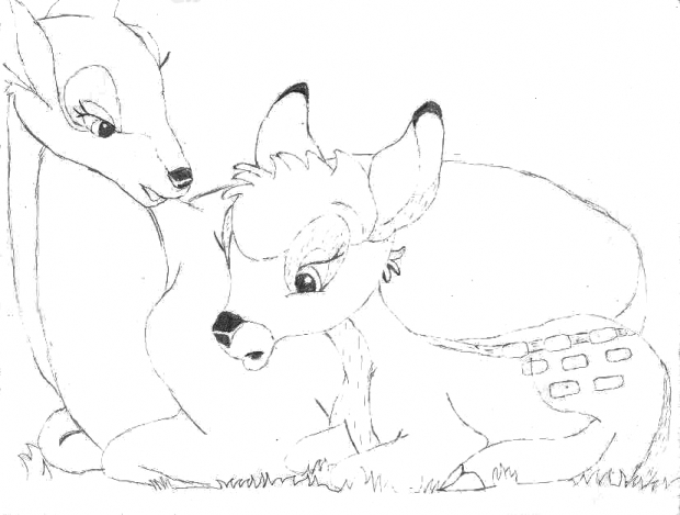 Bambi & Mom (Dark)