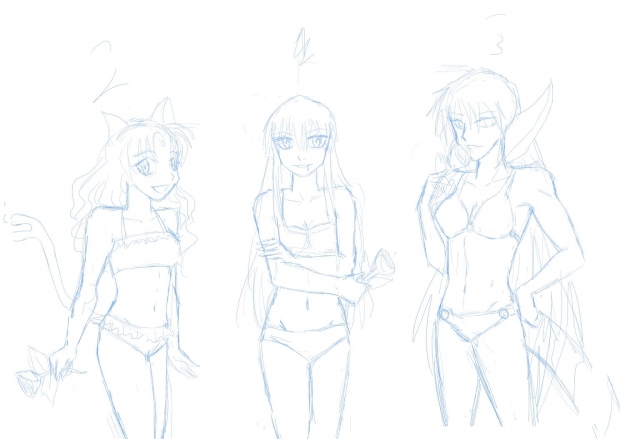 PGR the sexiest women rough sketch