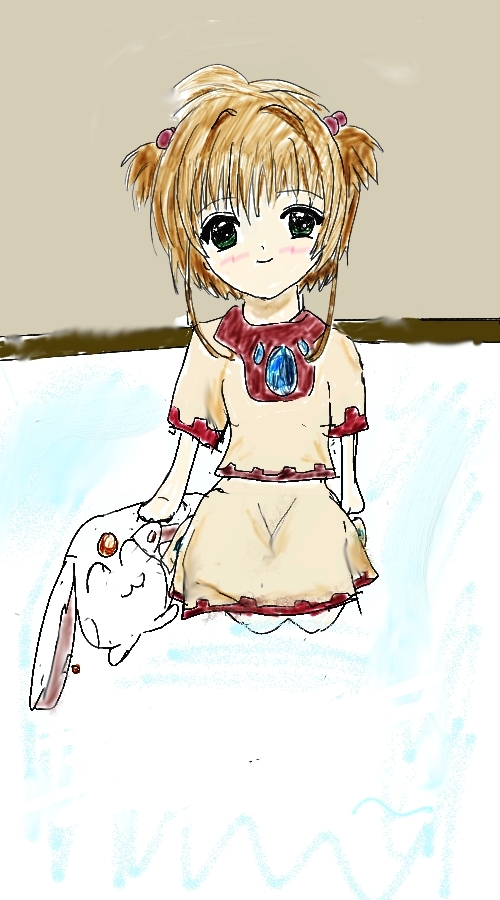 Sakura and Mokona