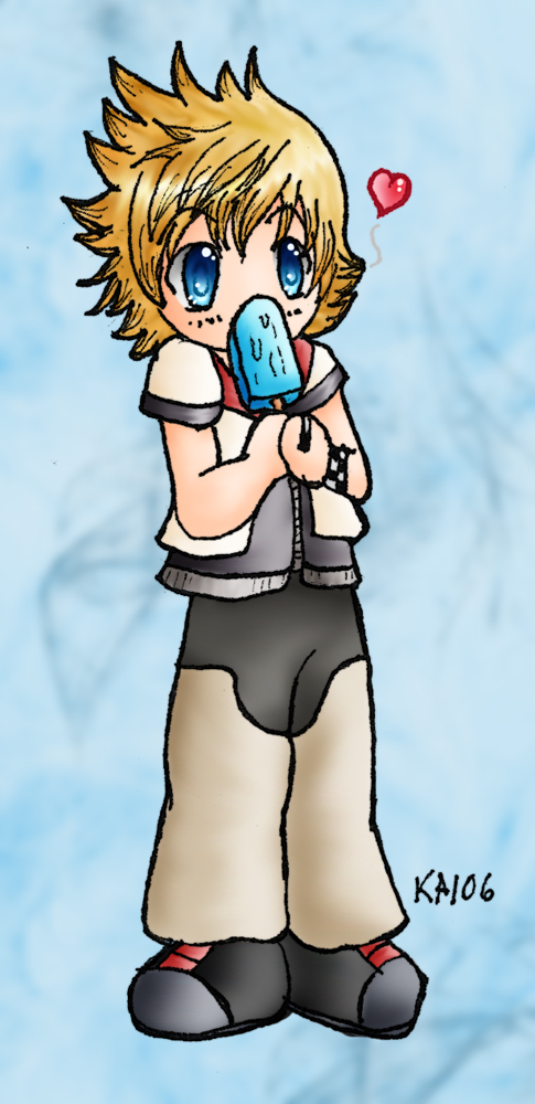 Roxas and his ice cream