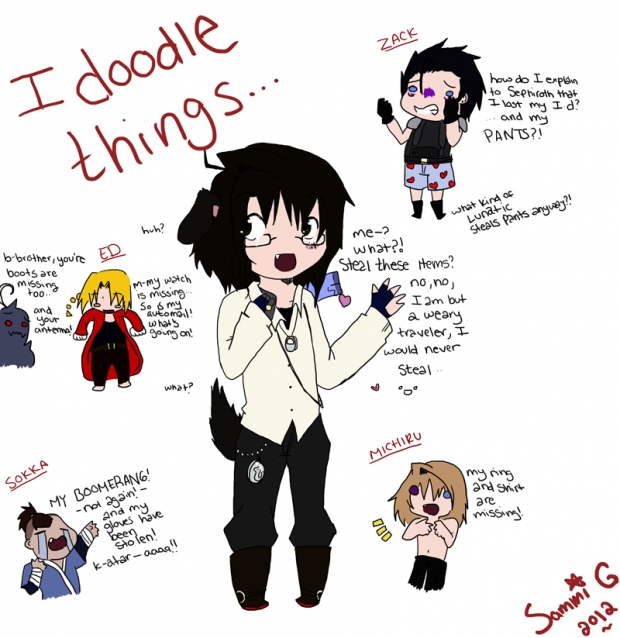I doodle Things~ with a tablet