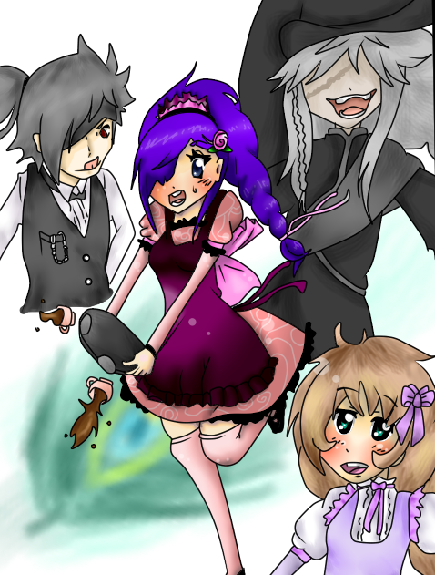under beauty line art colored