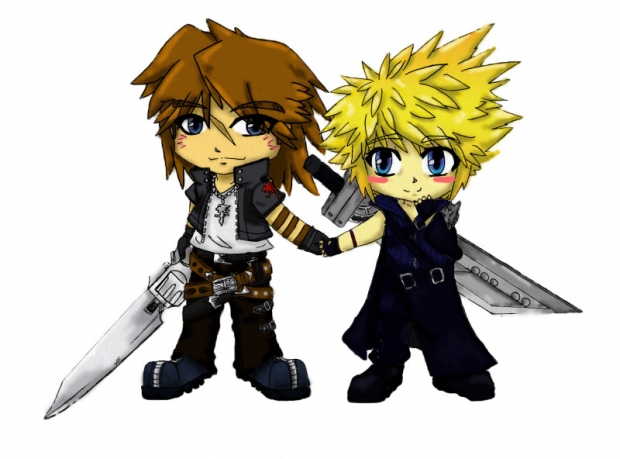 Leon x Cloud chibis