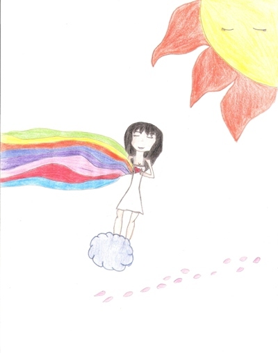 Out bursting rainbow